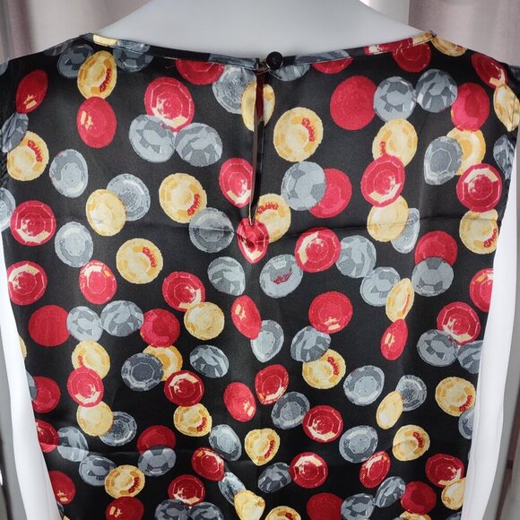 Le Suit Separates Womans Black, Red, Gray, Yellow Sleeveless Blouse Size 2X - Picture 5 of 11